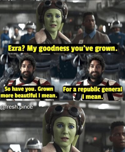 This meme is a screenshot from the TV show "The Mandalorian" with the character of "The Child" (also known as "Baby Yoda") and the character "Bo-Katan" from the same show. The text in the image reads: "In a galaxy far, far away... I used to have a reputation."
